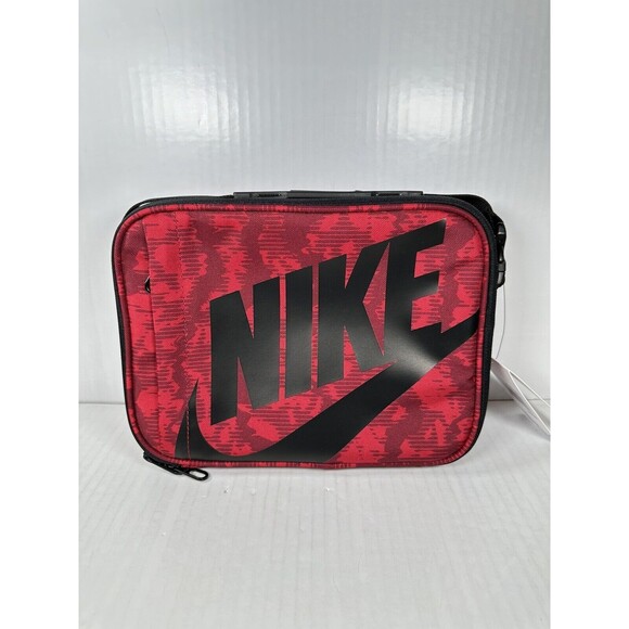 Nike Insulated Hard Shell Lunch Box 4L Red Black 9A2744-H24 NEW - Picture 1 of 7